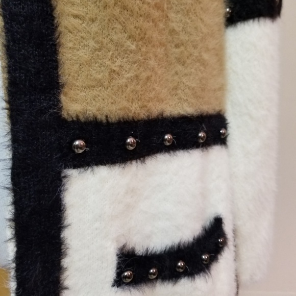 🆕️⬇️SIONI Colorblock Camel Studded Duster Jacket - Picture 6 of 8